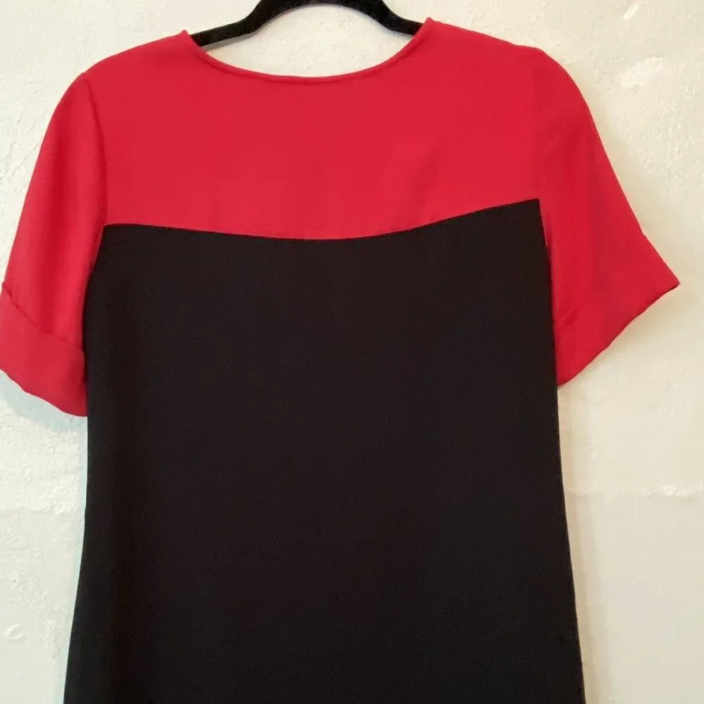 Calvin Klein Womens Sz 6 Colorblock Short Sleeve Shift Dress Career Work Modern - Picture 5 of 9